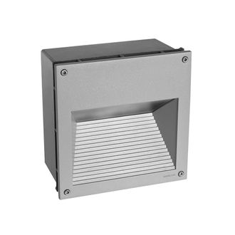 Netlighting Namsos Integrated LED Outdoor LED Recessed Wall Light Aluminium IP65 in Grey