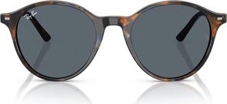 Ray-Ban 51mm Bernard Phantos Round Sunglases in Havana Yellow E Blue /Blue at Nordstrom