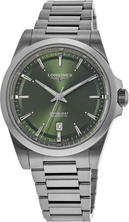 Longines Conquest Automatic Sunray Green Dial Steel Mens Watch L3.830.4.02.6