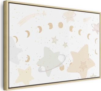 Artgeist Quadro Decorativo Su Tela Artgeist Fasi Luna Giallo 90x60cm