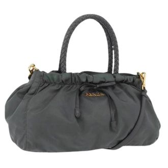 Prada Pre-owned Handbags, female, Gray, Size: ONE SIZE Pre-owned Vintage Hand Bag