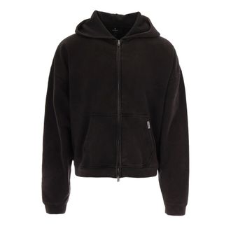 Represent Zip-throughs, male, Black, Size: L Felpa Initial Boxy Zip