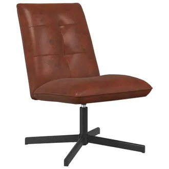 vidaXL Sedia Girevole Marrone Lucido Similpelle Vidaxl