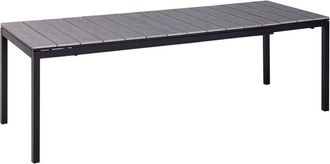 Beliani Beliani - Extending Garden Table 198/248 x 90 cm Aluminium Outdoor Furniture Grey Tofane