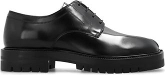 Maison Margiela Tabi Derby Schoenen - Dames - Veterschoenen - Zwart - 37 EU - Leer - Schoenen
