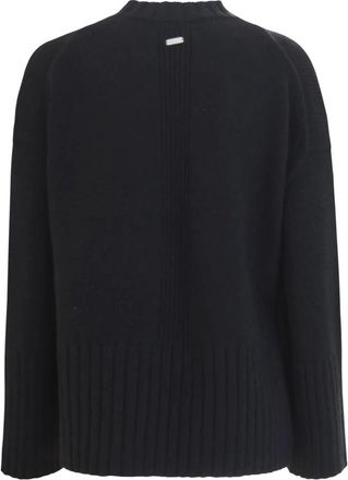 Barbour Winter Zwart Trui - Ribgebreid - Dames - Ronde hals truien - Zwart - 2XS - Katoen - Truien & Vesten