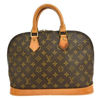 Louis Vuitton Alma Handbag Monogram Canvas Brown Canvas Handbag (Pre-Owned)