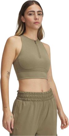 Under Armour Meridian sportbeha met ritssluiting aan de voorkant voor dames (Bruin)