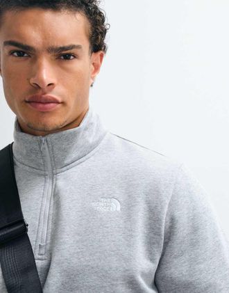 The North Face top Simple Dome con zip a 1/4 grigio m&eacute;lange