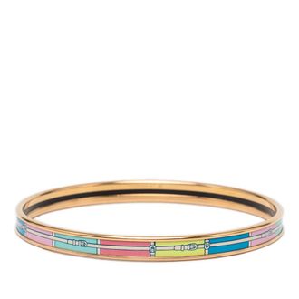 Herm&egrave;s Pre-owned Hermes Extra Narrow Printed Enamel Uni Bangle Ladies SNOUE8KA8OI03QP1