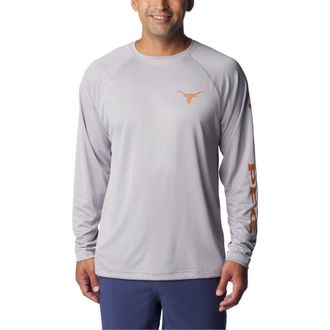 Columbia Mens Columbia Gray Texas Longhorns Terminal Tackle Omni-Shade Raglan Long Sleeve T-Shirt at Nordstrom, Size Xx-Large