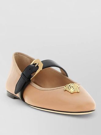 Versace la medusa ballet flats buckle detail
