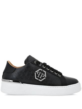 Philipp Plein monogram lo-top sneakers - Black