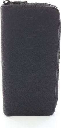 Louis Vuitton Black Noir Leather Long Wallet (Bi-Fold) (Pre-Owned)