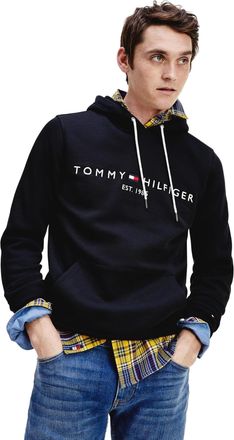 Tommy Hilfiger Herenlogo Hoodie (Zwart)