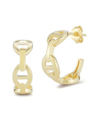 Chloe and Madison Chloe And Madison 14K Over Silver Mariner Link Hoops