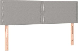 vidaXL Cabecero Con Led De Tela Gris Claro 144x5x78/88 Cm Vidaxl