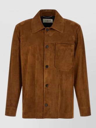 Saint Laurent suede shirt jacket