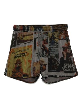 Stain Shade graphic-print shorts - men - Recycled Viscose/Viscose/EcoVero Viscose (LENZING) - M - Neutrals