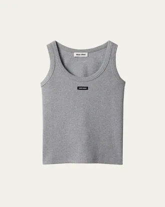 Miu Miu Ribbed Tank Top