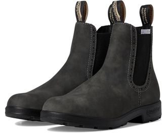 Blundstone Womens Blundstone BL1630 Chelsea Rustic Black Leather Ankle Boots HAWK1892