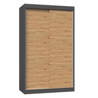 Hucoco Paolo - Armario Con 2 Puertas Correderas - Ancho 120 Cm - Vestidor Con 2 Puertas