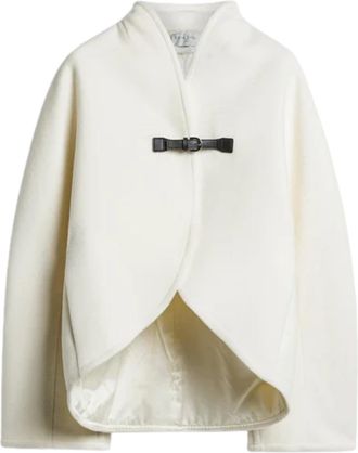 Forte_Forte Diamond Wool-Blend Buckle Cropped Coat