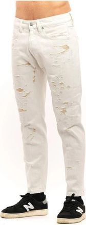 Nine In The Morning Rock Destroy Nine: In the: Morning - Heren - Slim Fit Broeken - Wit - W33 - Broeken