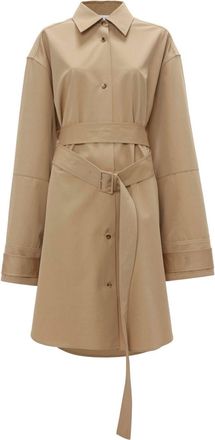 J.W.Anderson double-wrap trench dress - women - Cotton - 8 - Neutrals