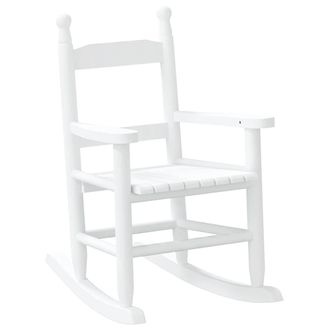vidaXL Mecedora Para Ni&ntilde;os Madera Maciza De &Aacute;lamo Blanca Vidaxl