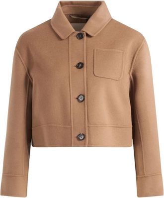 Max Mara Jassen, Dames, Bruin, S, Wol, Smmgiglio Jas