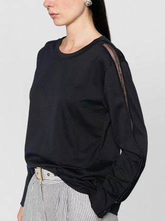 Fabiana Filippi womens knit top relaxed fit round neck