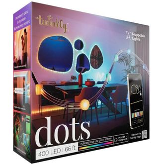 Twinkly Twinkly Dots - Catena Luminosa A 400 Led Rgb, Filo Trasparente, Spina Tipo F