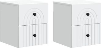 vidaXL Mesita De Noche De Pared 2 Uds. 33 X 34,5 X 40 Cm Vidaxl