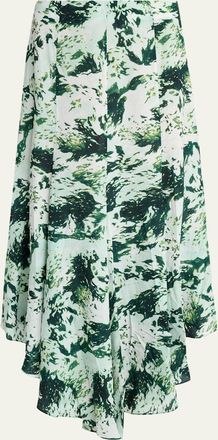 Proenza Schouler Joelle Printed Silk-Blend Skirt