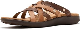 Aetrex Kasey Adjustable Slide Sandals Womens Sandals Tan : EU 41 (US Womens 10-10.5) M (B), Leather