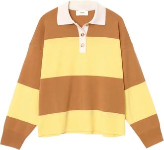 Xirena Gestreept poloshirt - Bruin
