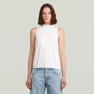 G-Star Open Back Knit Tanktop - Wit - Dames