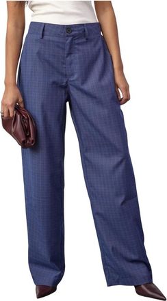 Co'Couture Daxter CC Check Pant - Trousers - Mujer - Azul - XS