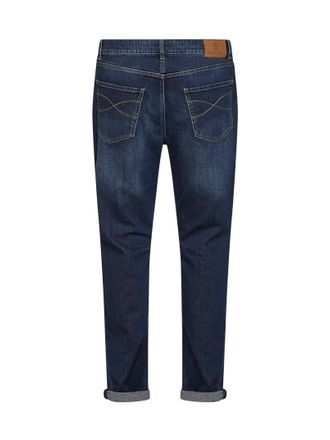 Brunello Cucinelli Mens Jeans Dark Blue Cotton Trousers