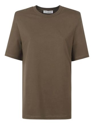 Frankie Shop padded shoulder T-shirt - Brown