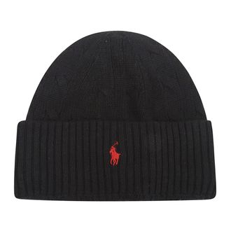Ralph Lauren Accessoires, unisex, Zwart, S, Sweater Hat