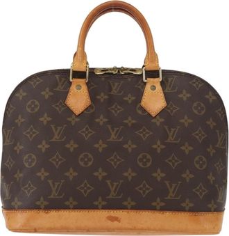 Louis Vuitton Alma Handbag Monogram Canvas Brown Canvas Handbag (Pre-Owned)