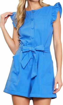 Skies Are Blue Clothing Keeley Romper In French Blue
