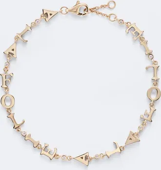 Yvonne L&eacute;on Yvonne L&eacute;on Pulsera &Agrave; La Folie de oro de 9 ct con diamantes