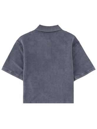 Alexander Wang Cotton-Elastane Blend Polo Shirt - Blue