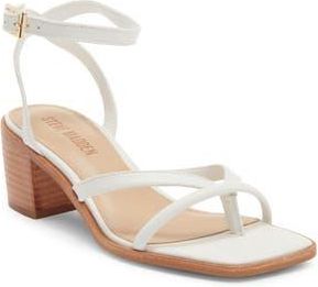 Steve Madden Tilly Block Heel Sandal in White Leather at Nordstrom Rack, Size 8.5