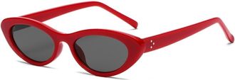 Generic Small Frame Mens Vacation Sunglasses Outdoor Driving Womens Sports Sun Glasses(Red)