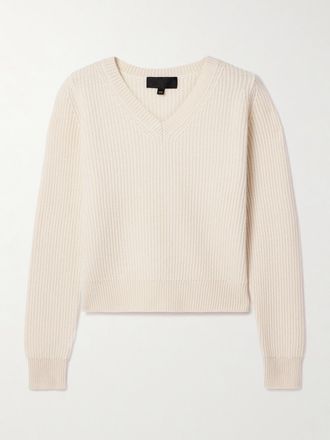 Nili Lotan Pullover In Cashmere A Coste Korina - Avorio