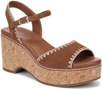 Naturalizer Della Platform Ankle Strap Sandal in Walnut Wake at Nordstrom, Size 5.5
